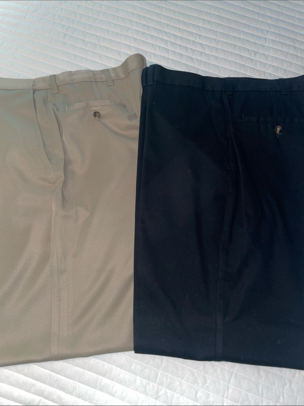Haggar Men's Dress Pants in Light Beige & Black